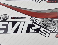 Evinrude 75HP E-tec 2014-2015 Blue Cowl Outboard Decal Kit